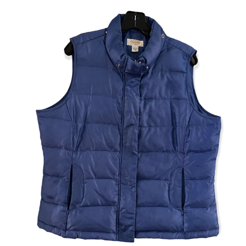Talbots blue petites vest